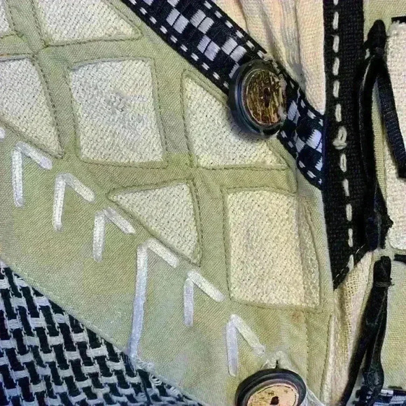 Parsley & Sage jacket sz M colorful whimsical hippie grandma 90s patchwork *flaw - Picture 8 of 8